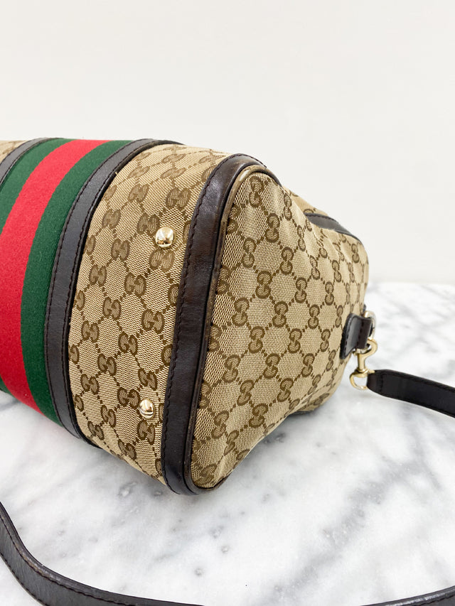 Bolsa Gucci Boston WEB Monograma