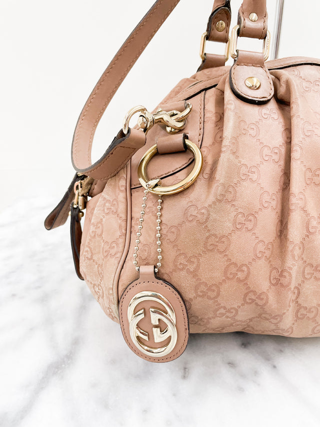 Bolsa Gucci Sukey Signature Old Rose Monograma