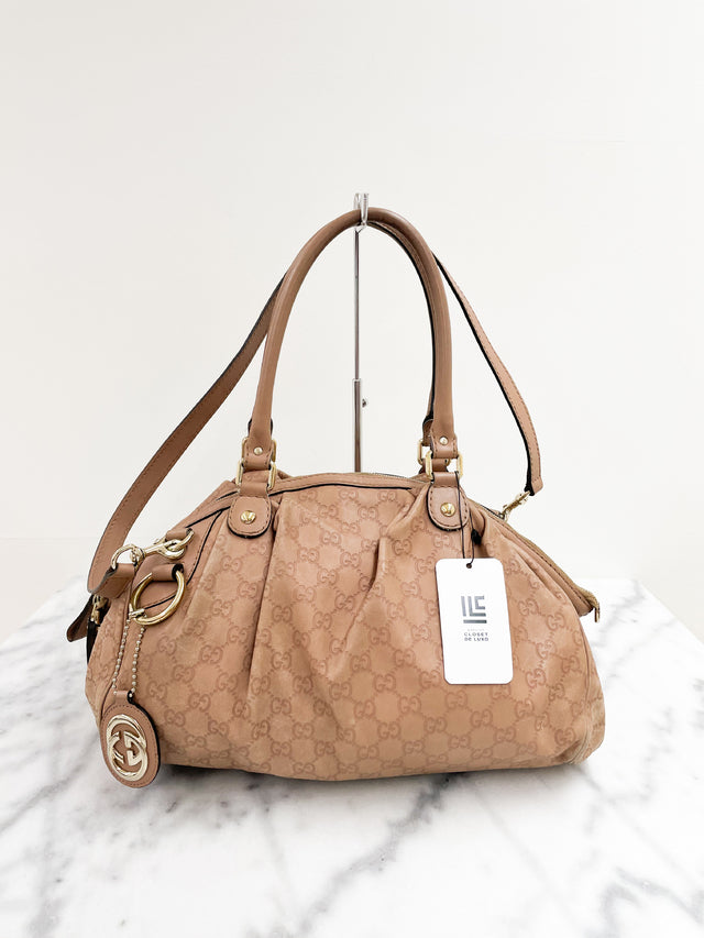 Bolsa Gucci Sukey Signature Old Rose Monograma