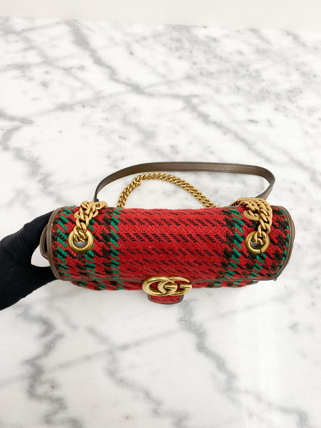 Bolsa Gucci GG Marmont Xadrez