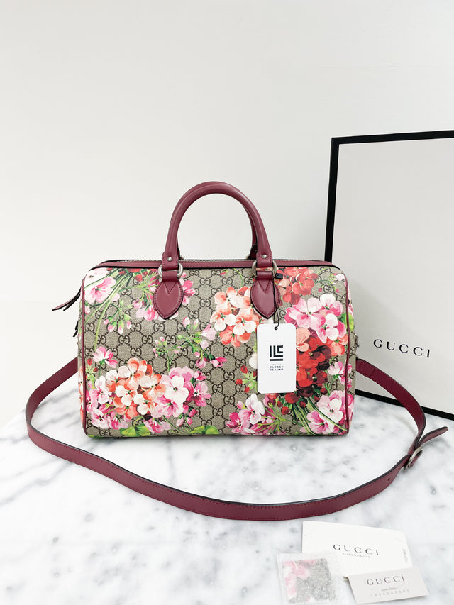 Bolsa Gucci Boston Blooms Monograma