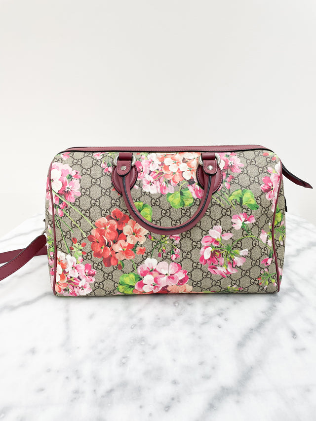 Bolsa Gucci Boston Blooms Monograma