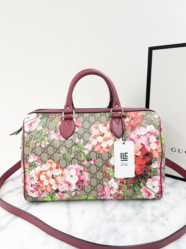 Bolsa Gucci Boston Blooms Monograma