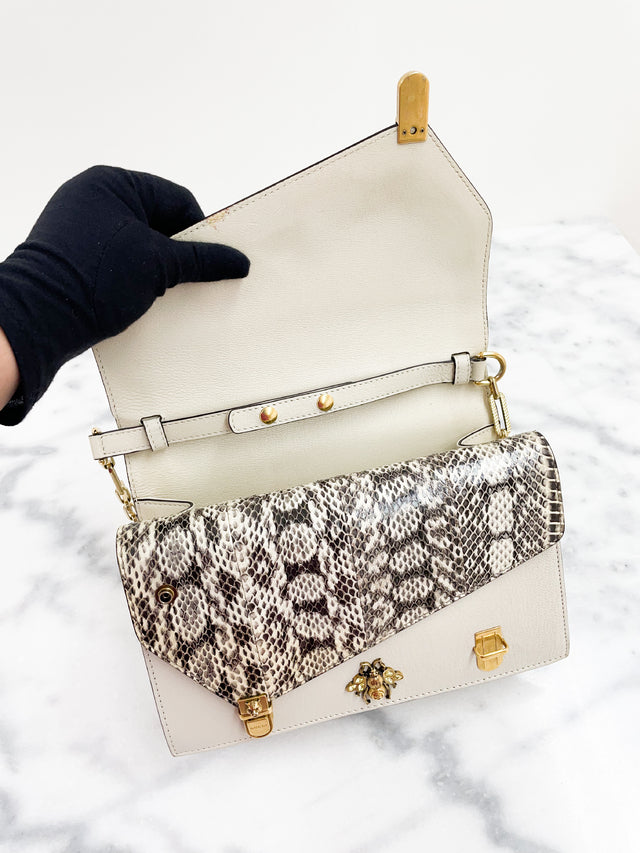 Bolsa Gucci Ottilia Bamboo Off White