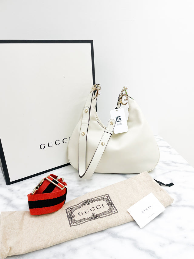 Bolsa Gucci Attache Off White Web Large