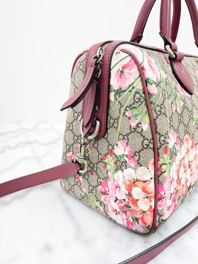 Bolsa Gucci Boston Blooms Monograma