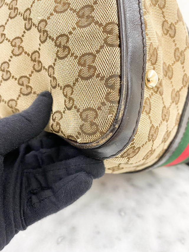 Bolsa Gucci Boston WEB Monograma