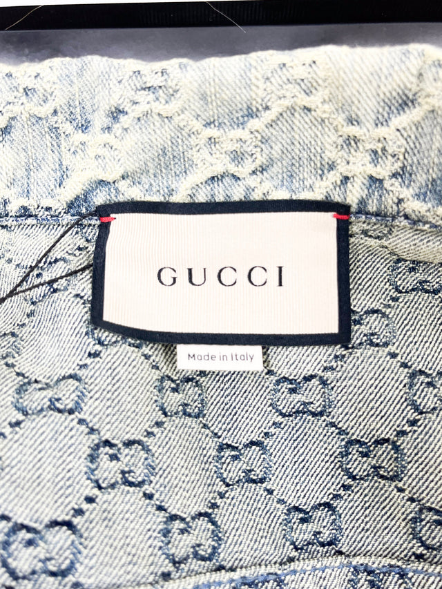 Jaqueta Gucci Denim Monograma Tam.M