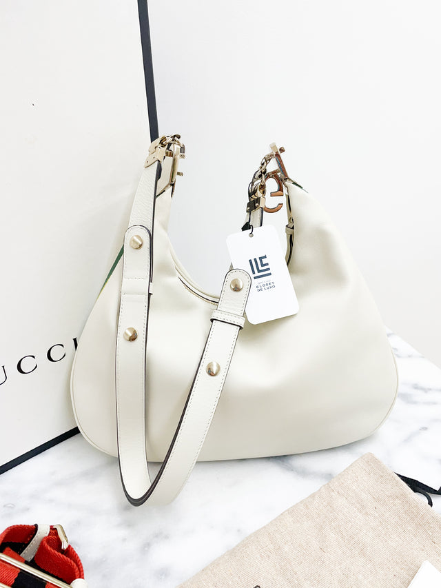 Bolsa Gucci Attache Off White Web Large