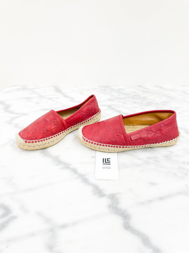 Espadrille Gucci Monograma Vermelha 34BR