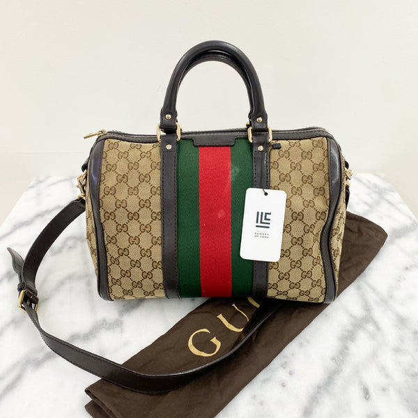 Bolsa Gucci Boston WEB Monograma