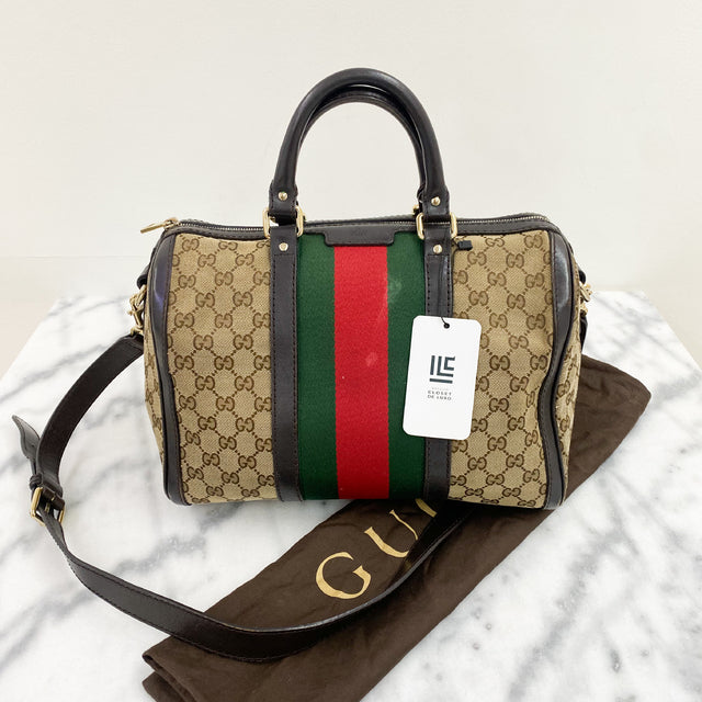 Bolsa Gucci Boston WEB Monograma