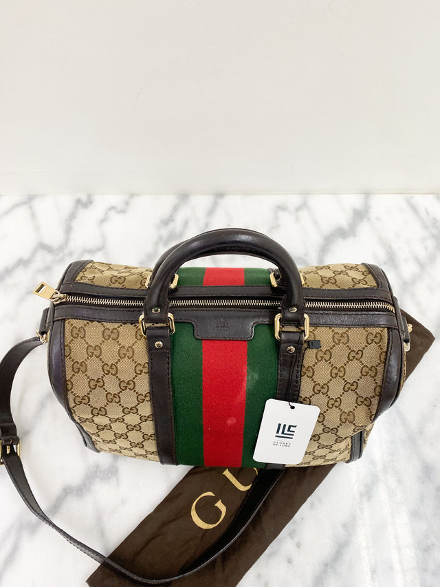 Bolsa Gucci Boston WEB Monograma