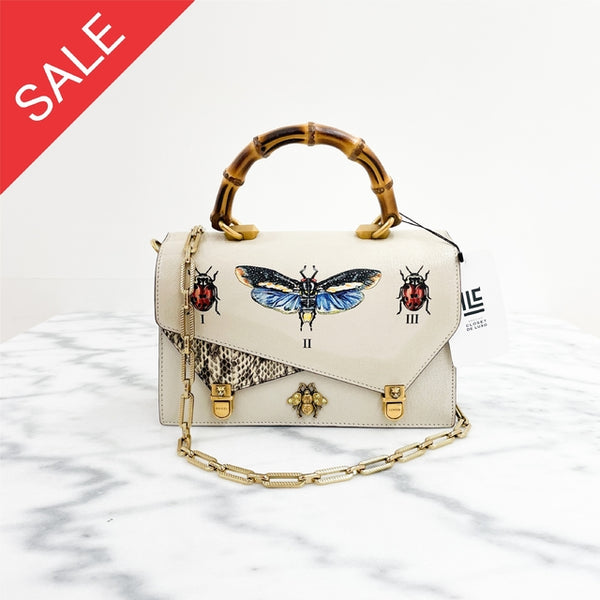 Bolsa Gucci Ottilia Bamboo Off White