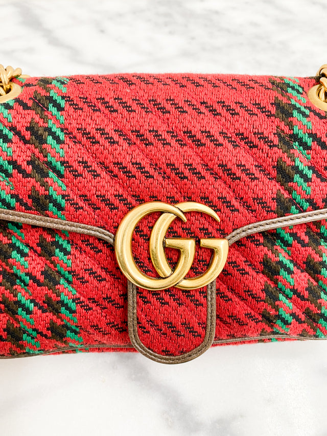 Bolsa Gucci GG Marmont Xadrez