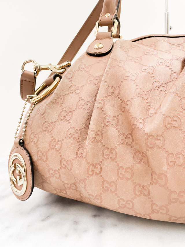 Bolsa Gucci Sukey Signature Old Rose Monograma