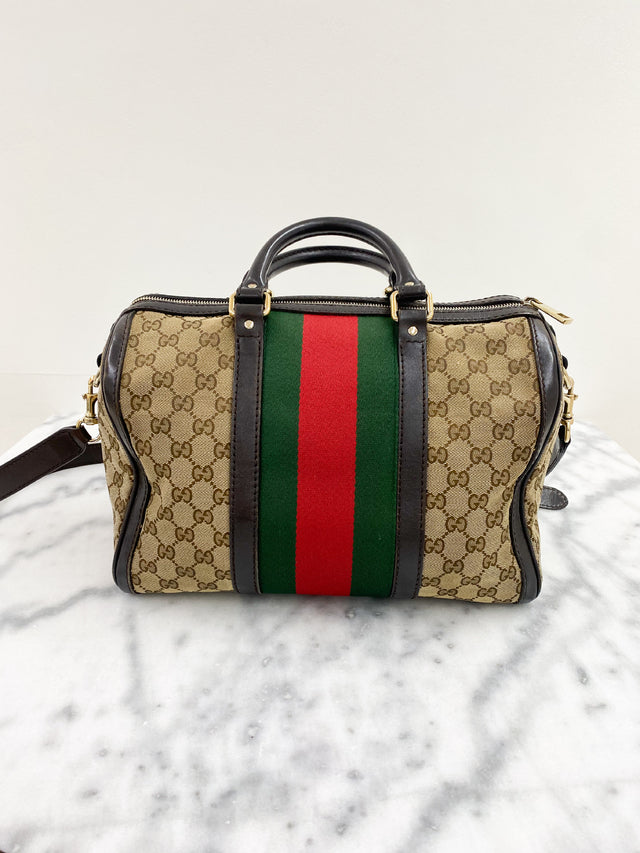 Bolsa Gucci Boston WEB Monograma