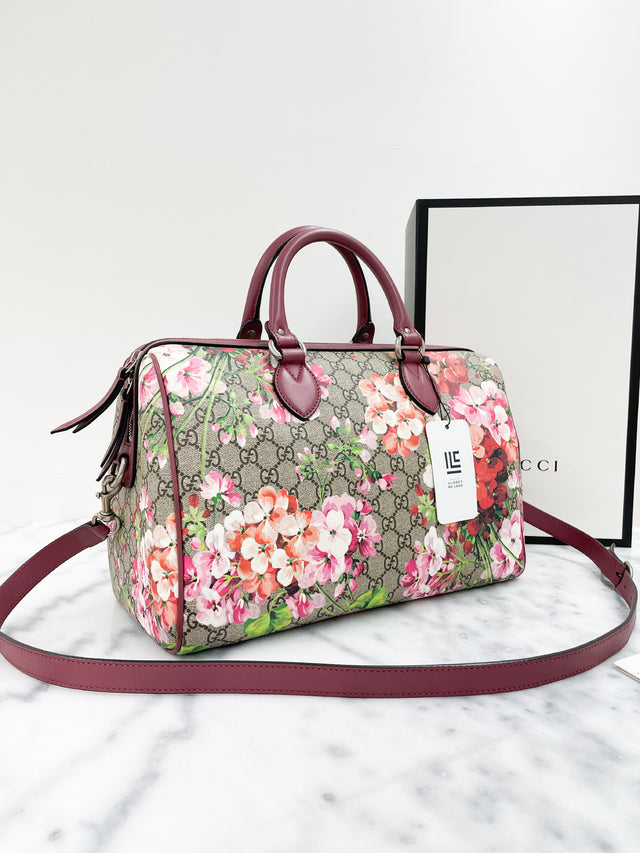 Bolsa Gucci Boston Blooms Monograma