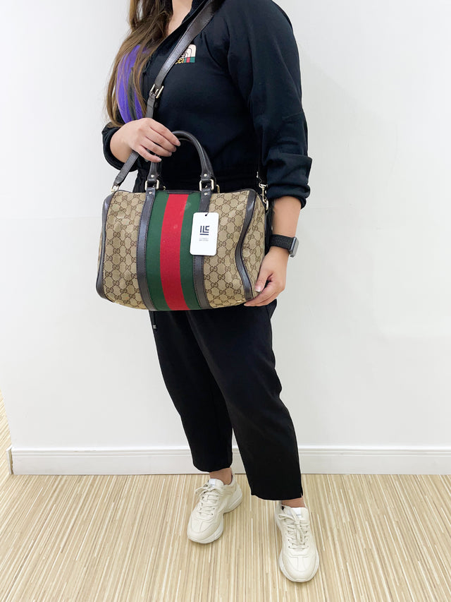 Bolsa Gucci Boston WEB Monograma