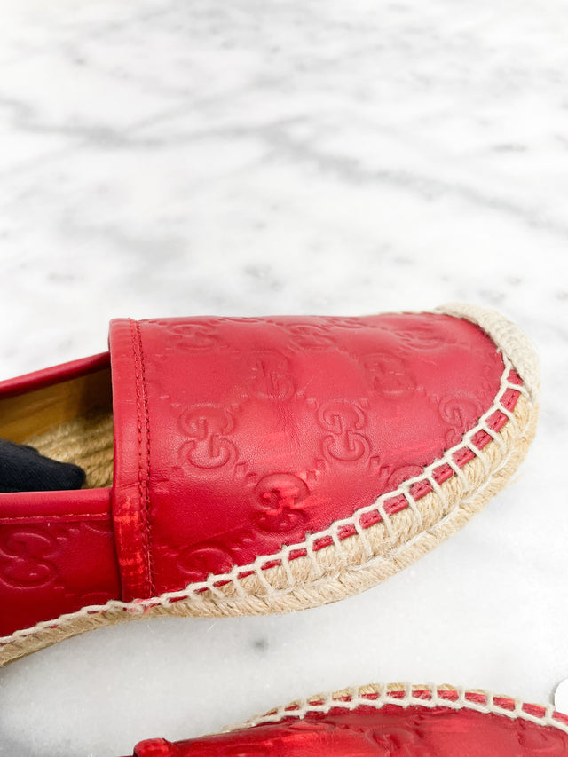 Espadrille Gucci Monograma Vermelha 34BR