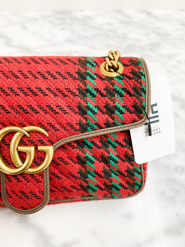 Bolsa Gucci GG Marmont Xadrez