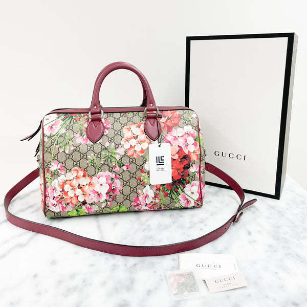 Bolsa Gucci Boston Blooms Monograma