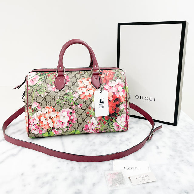 Bolsa Gucci Boston Blooms Monograma