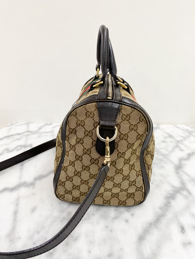 Bolsa Gucci Boston WEB Monograma