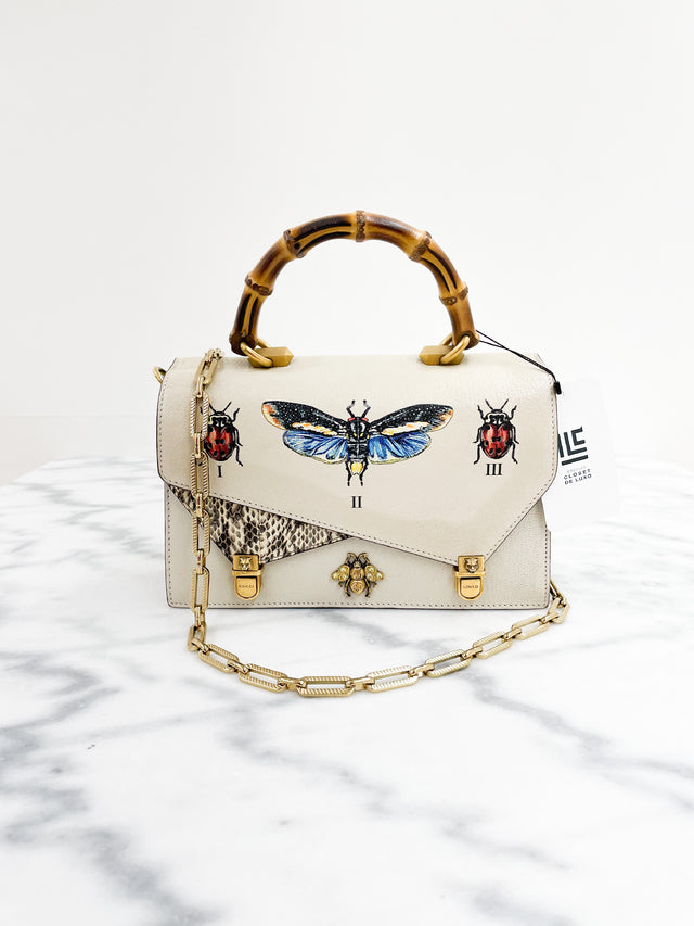 Bolsa Gucci Ottilia Bamboo Off White