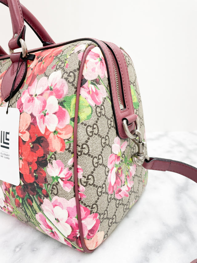 Bolsa Gucci Boston Blooms Monograma