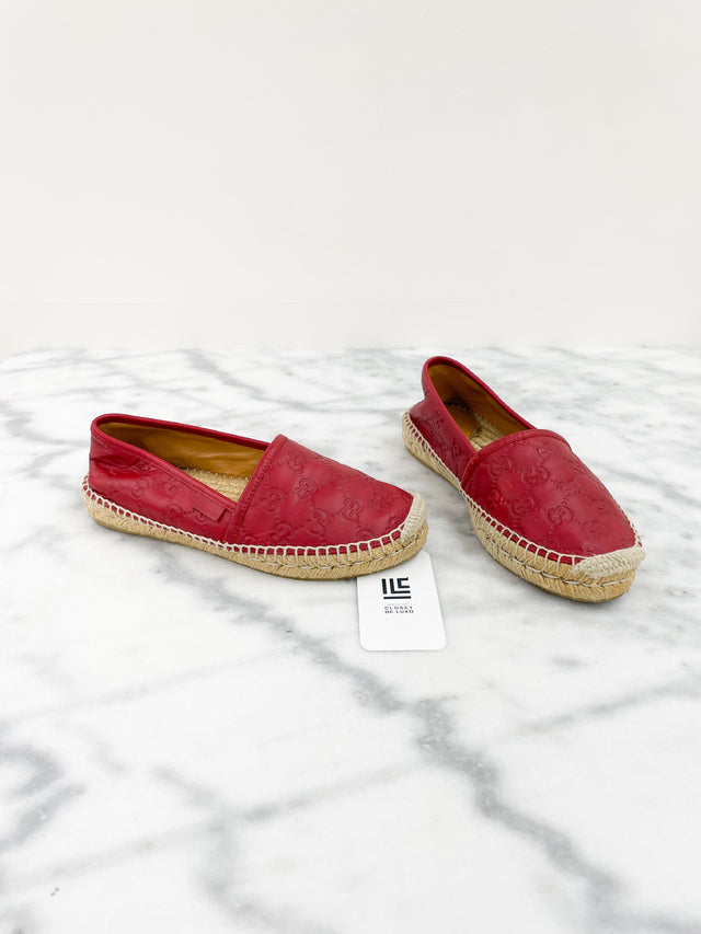 Espadrille Gucci Monograma Vermelha 34BR