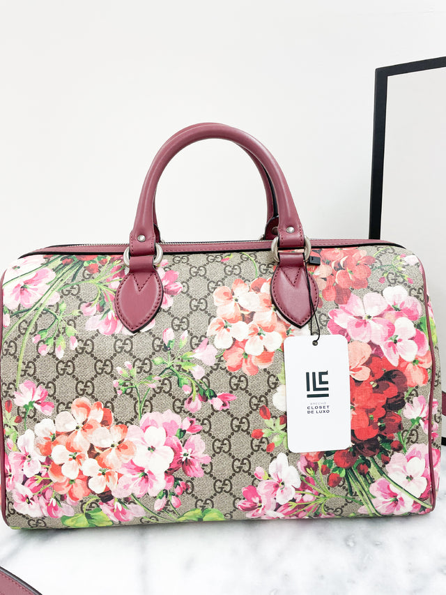 Bolsa Gucci Boston Blooms Monograma