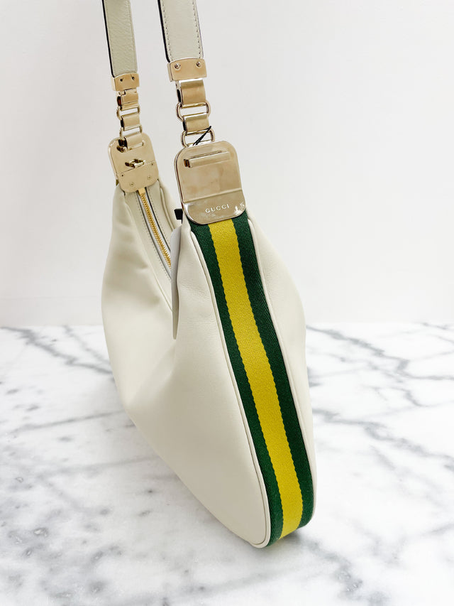 Bolsa Gucci Attache Off White Web Large