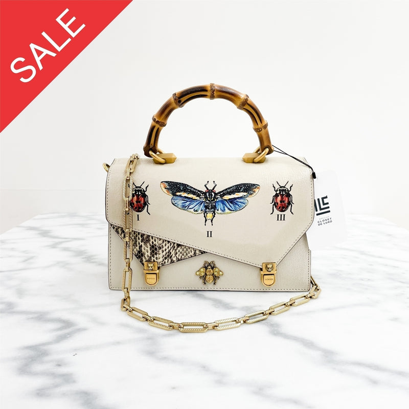 Bolsa Gucci Ottilia Bamboo Off White