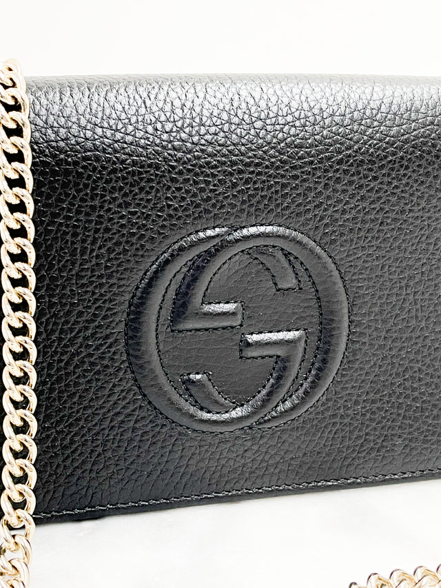 Bolsa Gucci Soho WOC Crossbody Preta