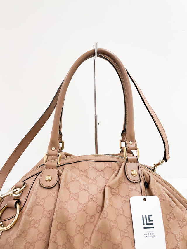 Bolsa Gucci Sukey Signature Old Rose Monograma