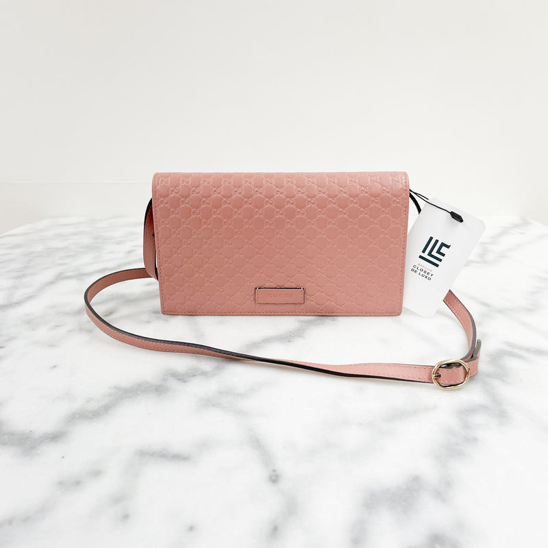 Bolsa Gucci Microguccissima WOC Rosa Monograma