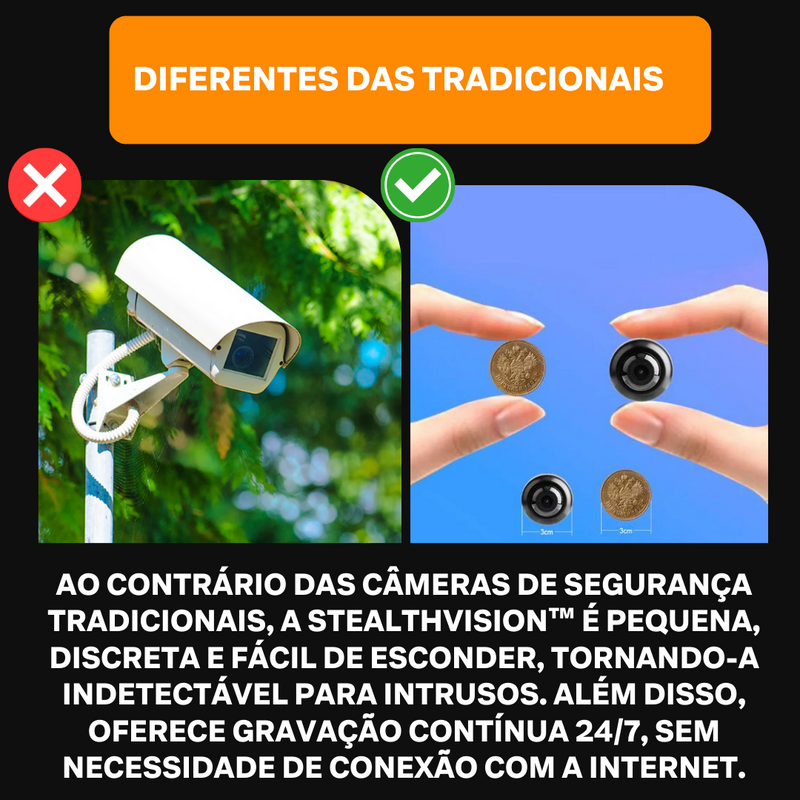 Mini Câmera Espiã Profissional 4K + Brinde , oferta limitada!