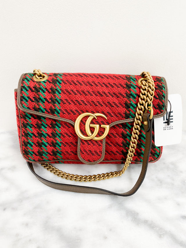 Bolsa Gucci GG Marmont Xadrez