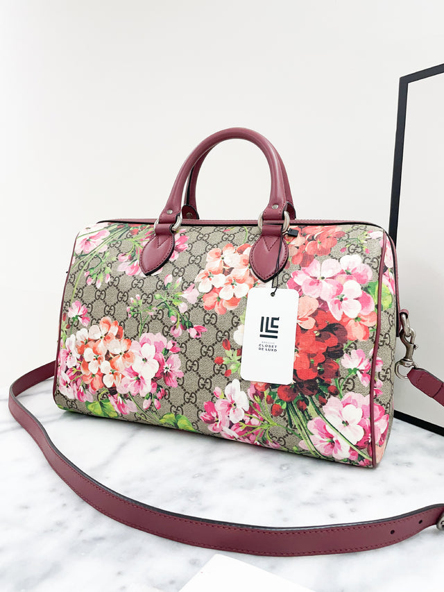 Bolsa Gucci Boston Blooms Monograma