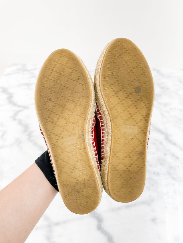 Espadrille Gucci Monograma Vermelha 34BR