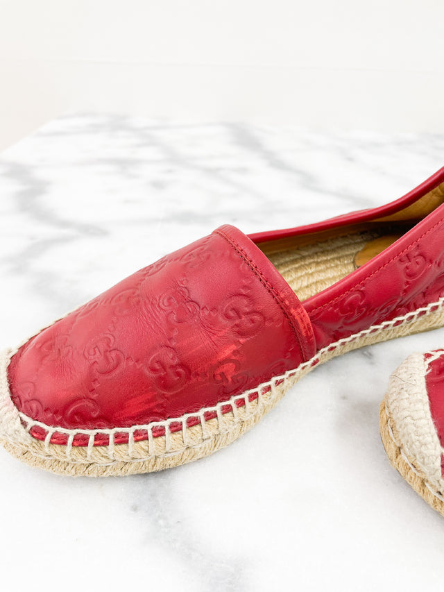 Espadrille Gucci Monograma Vermelha 34BR