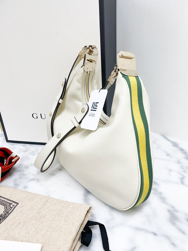 Bolsa Gucci Attache Off White Web Large