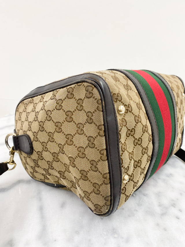 Bolsa Gucci Boston WEB Monograma