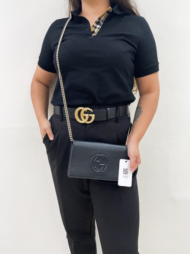 Bolsa Gucci Soho WOC Crossbody Preta