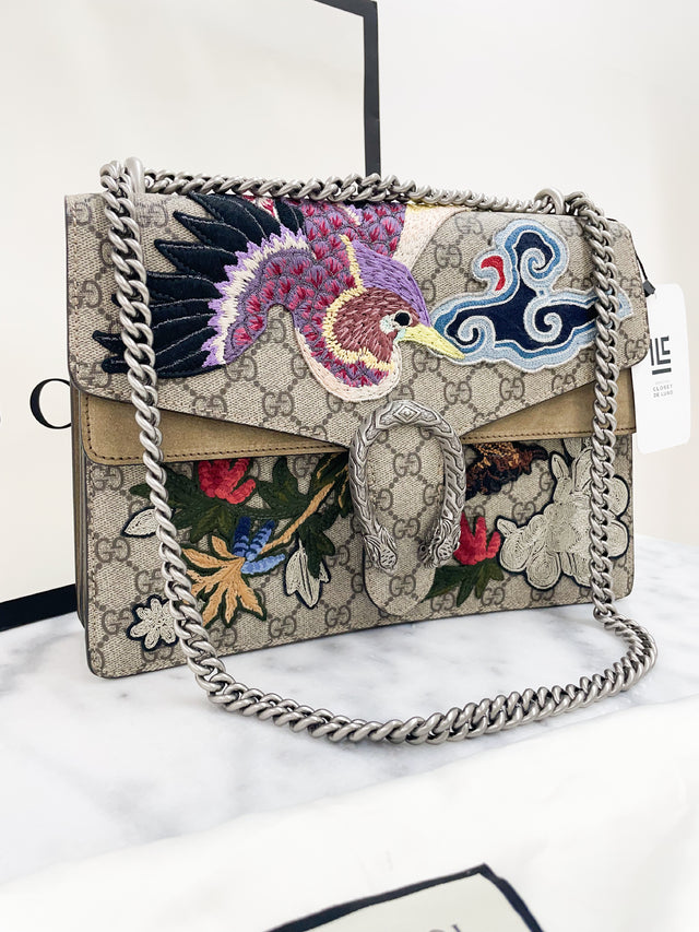 Bolsa Gucci Dionysus Embroidered Monograma NOVA