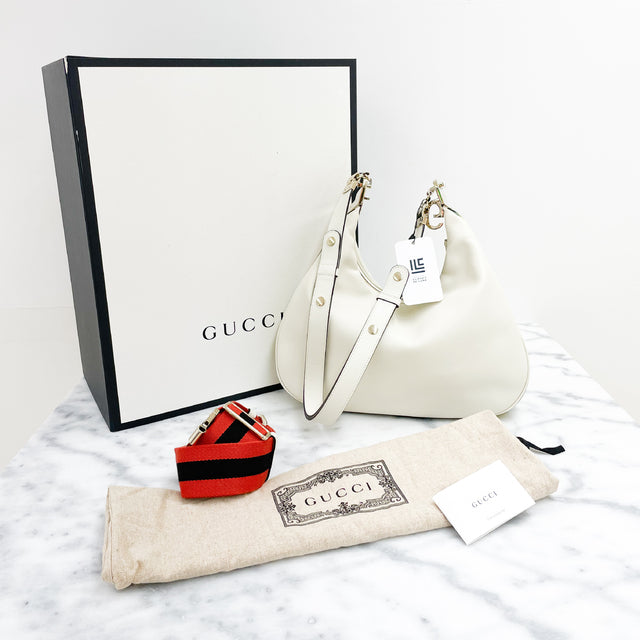 Bolsa Gucci Attache Off White Web Large