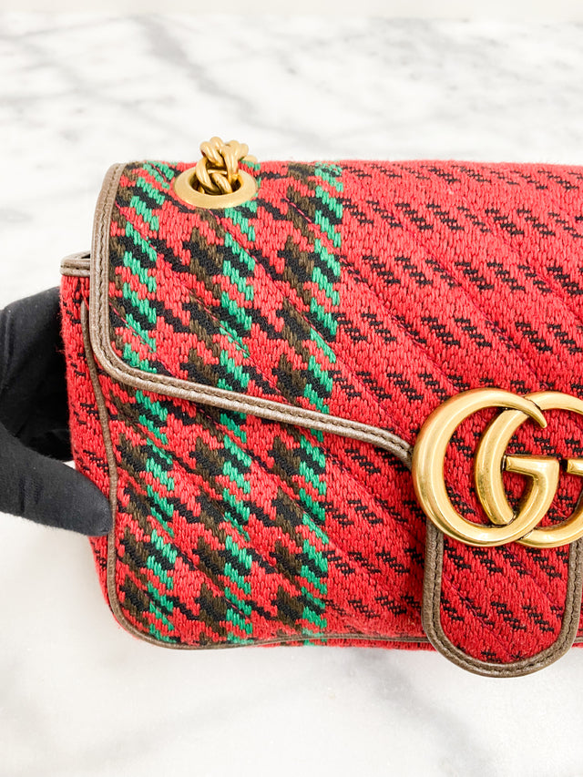 Bolsa Gucci GG Marmont Xadrez