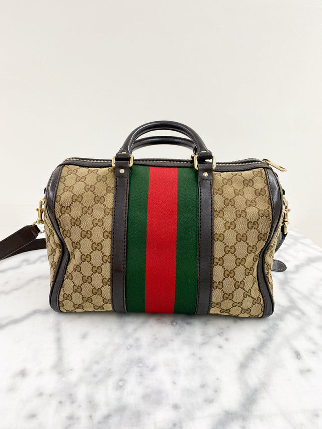 Bolsa Gucci Boston WEB Monograma