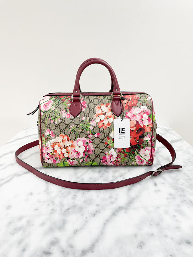 Bolsa Gucci Boston Blooms Monograma